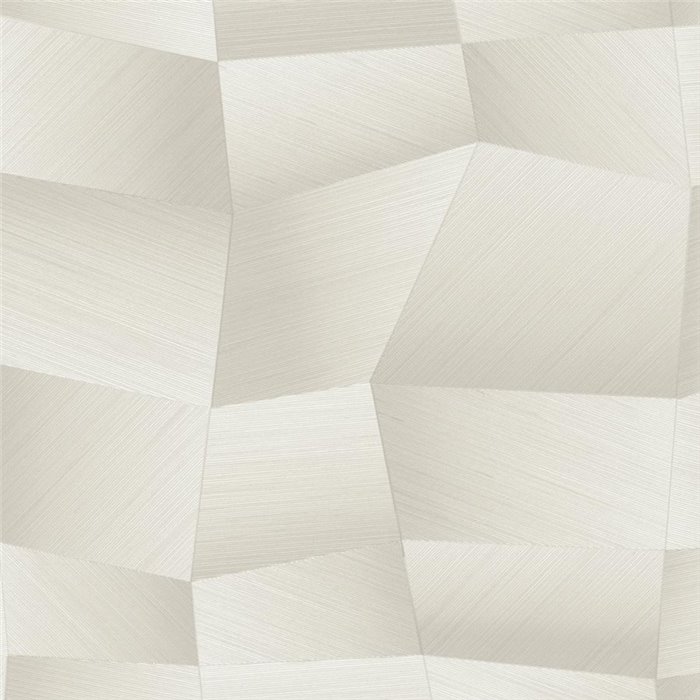 Papel pintado geométrico relieve en blanco roto ·  2029791973