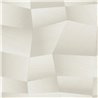 Papel pintado geométrico relieve en blanco roto