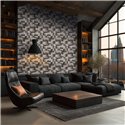 Papel pintado contemporáneo con textura geométrica 3D ·  2029791975