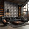 Papel pintado contemporáneo con textura geométrica 3D · 2029791975