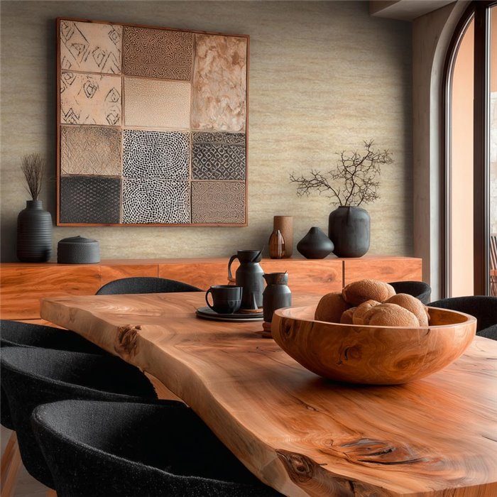Papel pintado efecto piedra beige claro ·  2029791993