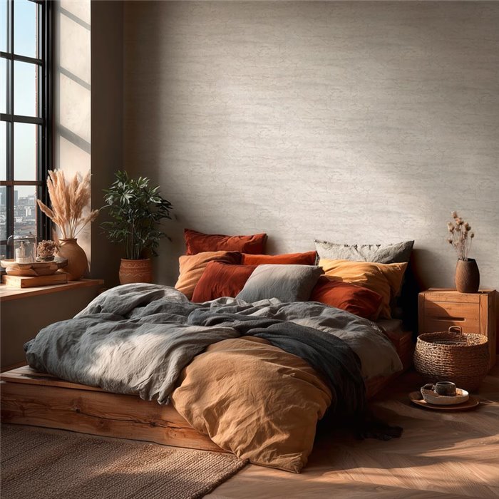 Papel pintado con textura de yeso blanco envejecido ·  2029791996