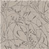 Papel pintado floral con detalles metálicos