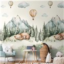 Wandbild fürs Kinderzimmer mit Bären und Bergen ·  792884