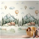Mural de pared infantil con osos y montañas ·  792884