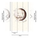 Nursery wall mural with sleeping bear on the moon ·  792885