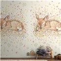 Mural de pared infantil con cervatillo dormido ·  792886