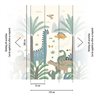 Children’s dinosaur wall mural with palms ·  792887