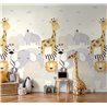 Mural de pared infantil de animales safari ilustrados ·  792893