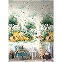 Mural panoramique enfant avec léopards endormis ·  792897