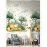 Mural de pared infantil con leopardos dormidos · 792897