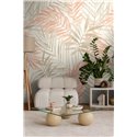 Mural de pared hojas tropicales en tonos pastel ·  388551