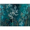 Dark teal botanical forest wall mural · 396141