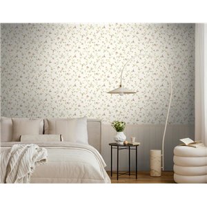 Floral climbing vine wall mural with panelled dado 2