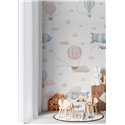 Mural de pared infantil de globos y dirigibles ·  770611