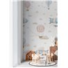 Mural de pared infantil de globos y dirigibles · 770611