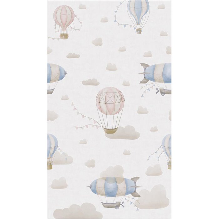 Mural de pared infantil de globos y dirigibles ·  770611