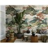 Mural de pared paisaje oriental de montañas y arces ·  790154