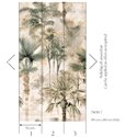 Tropical palm wall mural with aged plaster look ·  790157