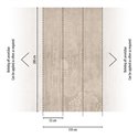 Soft botanical forest wall mural in sandy tones ·  792161