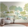 Mural de pared jardín botánico con estanques serenos · 792223