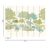 Mural de pared jardín botánico con estanques serenos · 792223