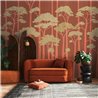 Mural de pared bosque estilizado en terracota ·  792228