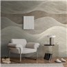 Mural panoramique abstrait aux vagues sableuses · 792231