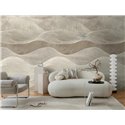 Mural de pared abstracto de ondas en tonos arena ·  792231