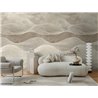 Mural de pared abstracto de ondas en tonos arena ·  792231