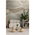 Mural de pared abstracto de ondas en tonos arena ·  792231
