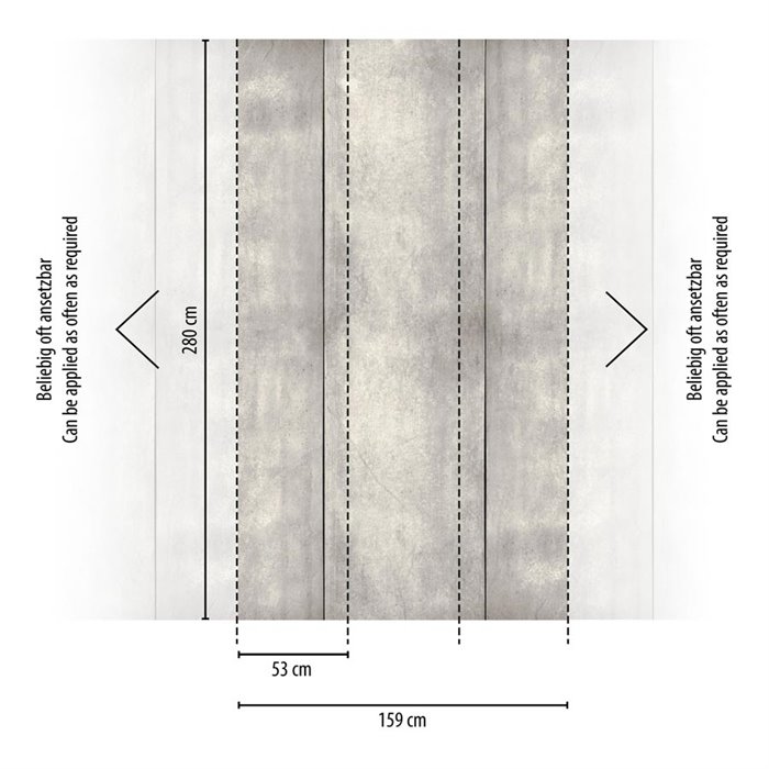 Concrete panel effect wall mural in soft grey ·  792265