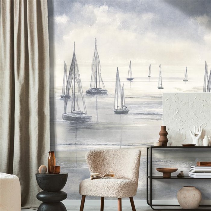 Wandbild mit Segelbooten auf nebliger See ·  792363