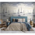 Mural de pared veleros en mar brumoso ·  792363
