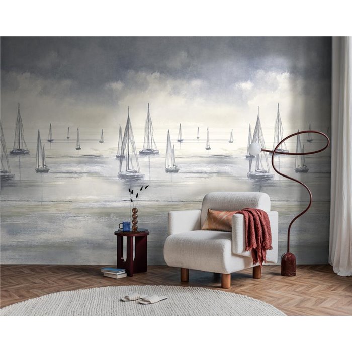 Mural de pared veleros en mar brumoso ·  792363