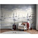 Mural de pared veleros en mar brumoso ·  792363