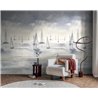 Wandbild mit Segelbooten auf nebliger See · 792363