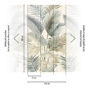 Soft watercolour tropical leaves wall mural ·  792513