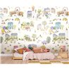 Watercolor mini city wall mural for kids · Caselio Happy Kids Club 107709908