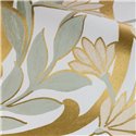 Mural de pared floral art déco con contornos dorados · Casamance Isadora 70732956