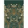 Emerald Art Deco wall mural with floral arches · Casamance Isadora 70733058