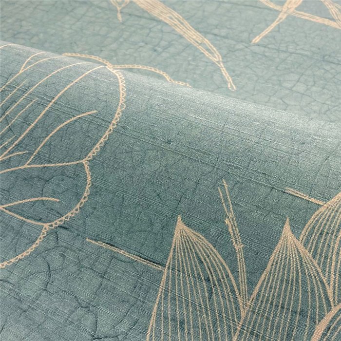 Mural de pared paisaje oriental con garza bordada · Casamance Legendes 70343568