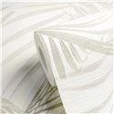 Papier peint avec feuilles tropicales beige sur fond clair ·  387102