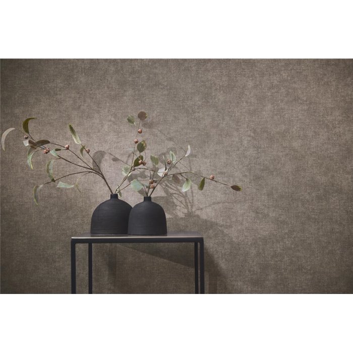 Papier peint gris texturé avec finition tissée ·  395661