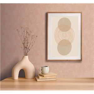 Textured Blush Beige Wallpaper with Woven Effect 2
