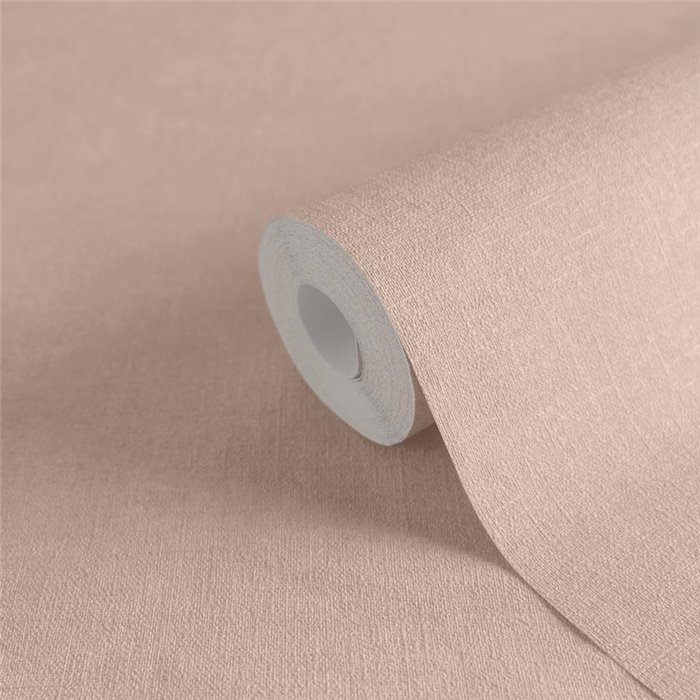 Texturierter Tapete in Rosé-Beige mit Gewebeeffekt ·  395667