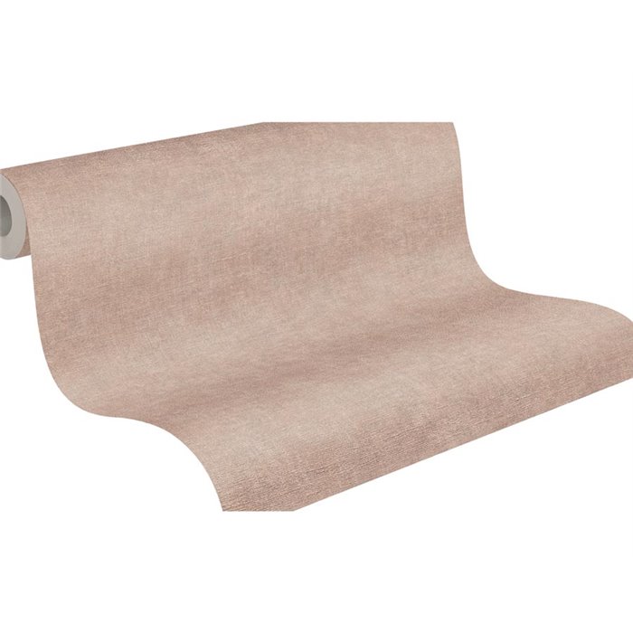 Texturierter Tapete in Rosé-Beige mit Gewebeeffekt ·  395667