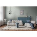 Tapete in Hellblau mit subtiler Textur und Leinenoptik ·  791529