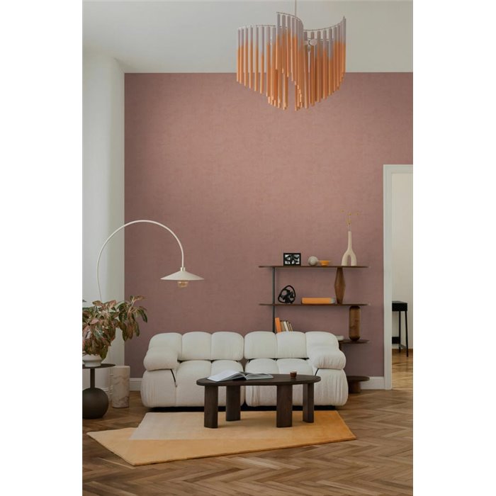 Papier peint texturé rose à effet lin ·  791532