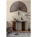 Hellbeige Tapete mit texturierter Leinenoptik ·  791534
